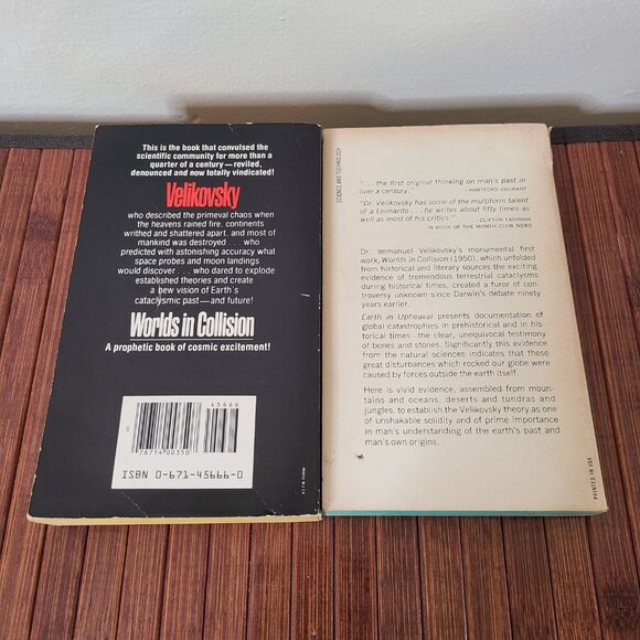 Worlds in Collision & Earth in Upheaval by Immanuel Velikovsky,- PB - Picture 2 of 10
